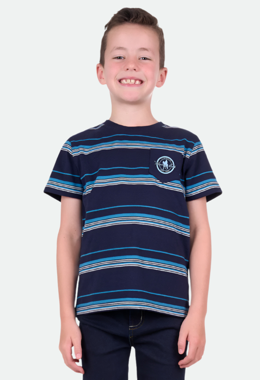 THOMAS COOK BOYS SHAUN 1PKT  S/S TEE (NAVY/BLUE) – No Exchanges or Refunds