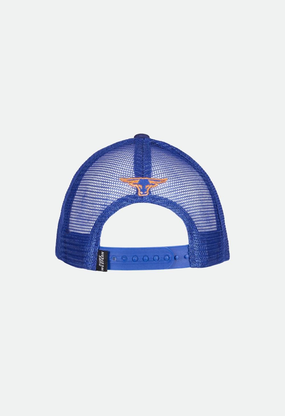 Pure Western Kids Tony Trucker Cap – Navy/Orange