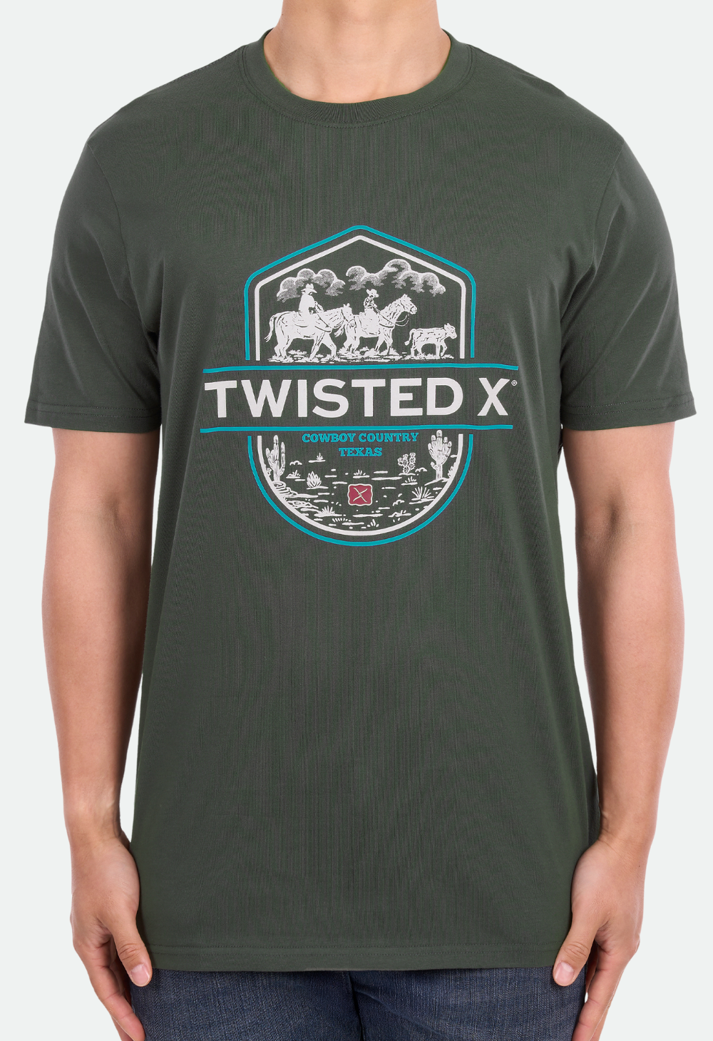 Twisted X Men's Tim Short Sleeve Tee - Green