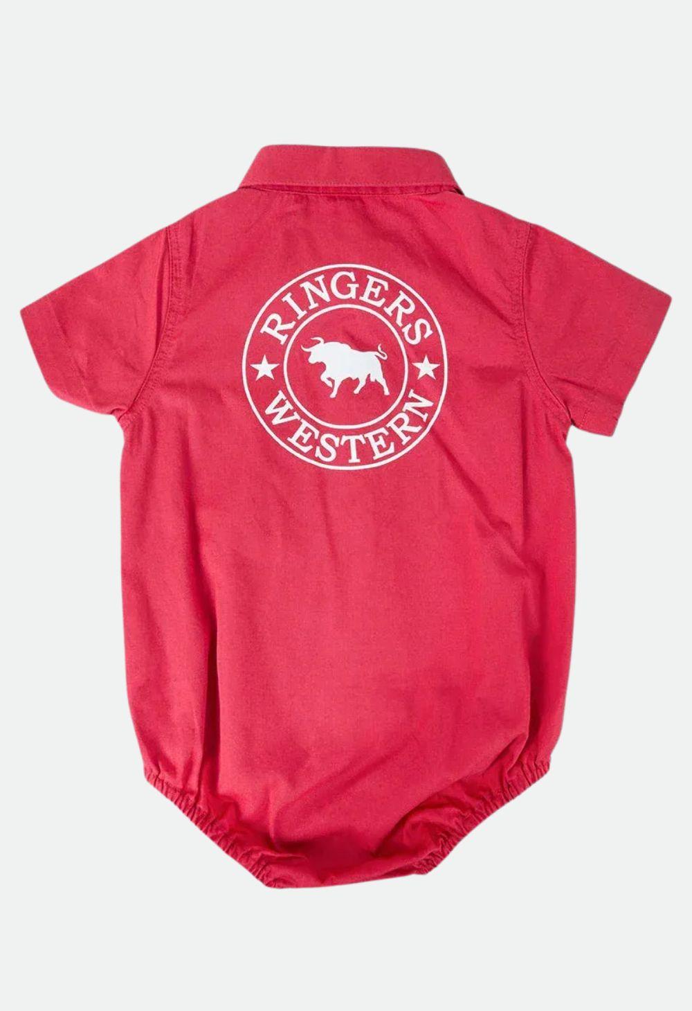 Ringers Western Babies Short Sleeve Work Shirt Romper