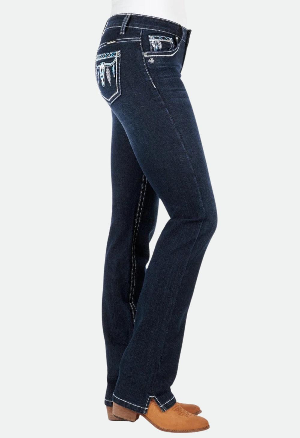 Pure Western Women's Raina Straight Leg Jean 34Leg