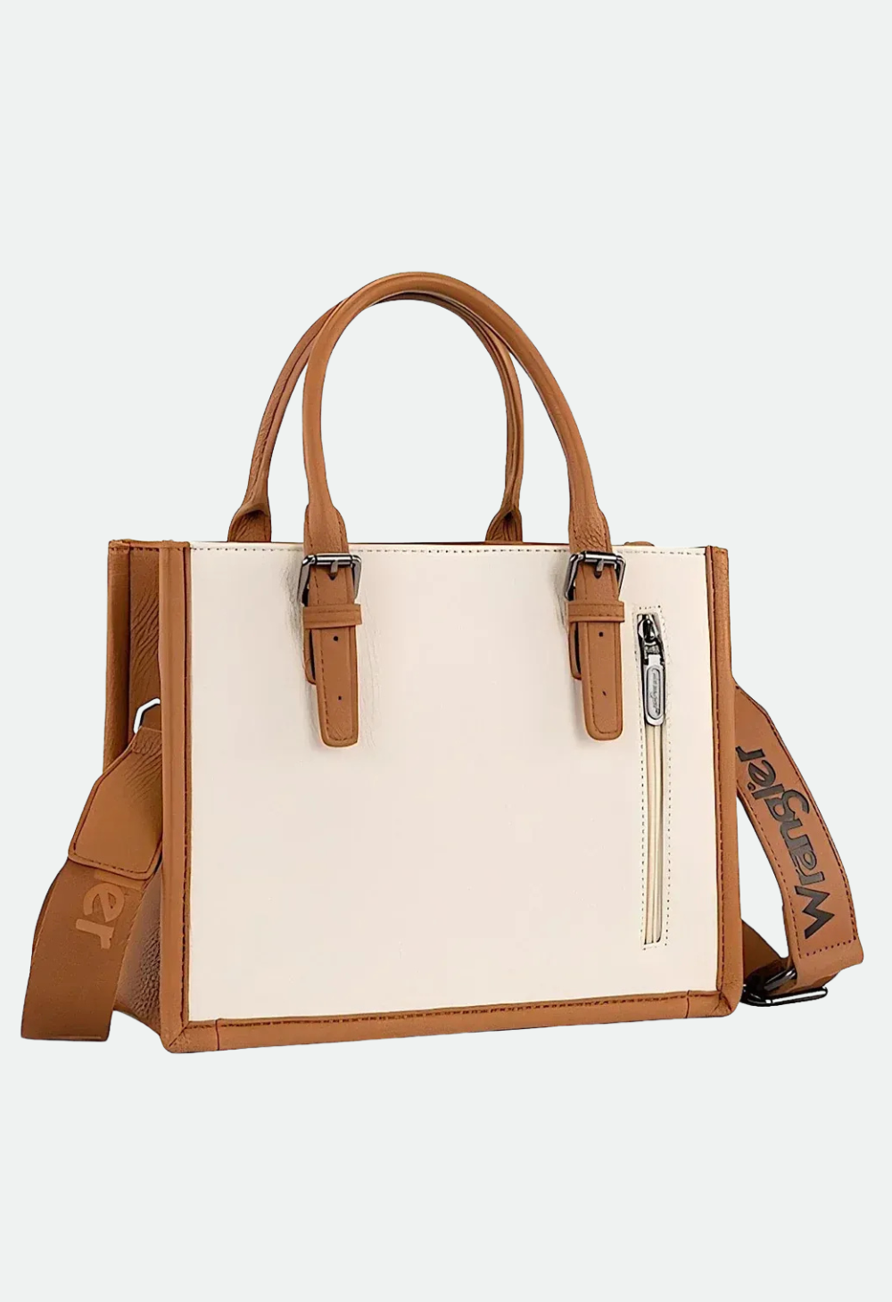 Wrangler Women's Boston Stitch Crossbody Bag - Natural/Tan