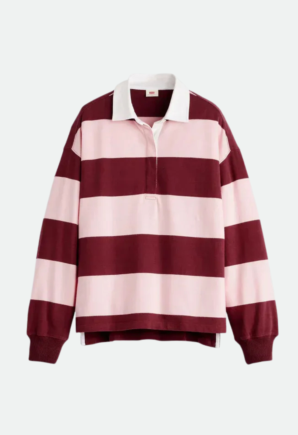 Levi's® Women's Reenie Rugby Long-Sleeve - Katie Stripe Coral Blush