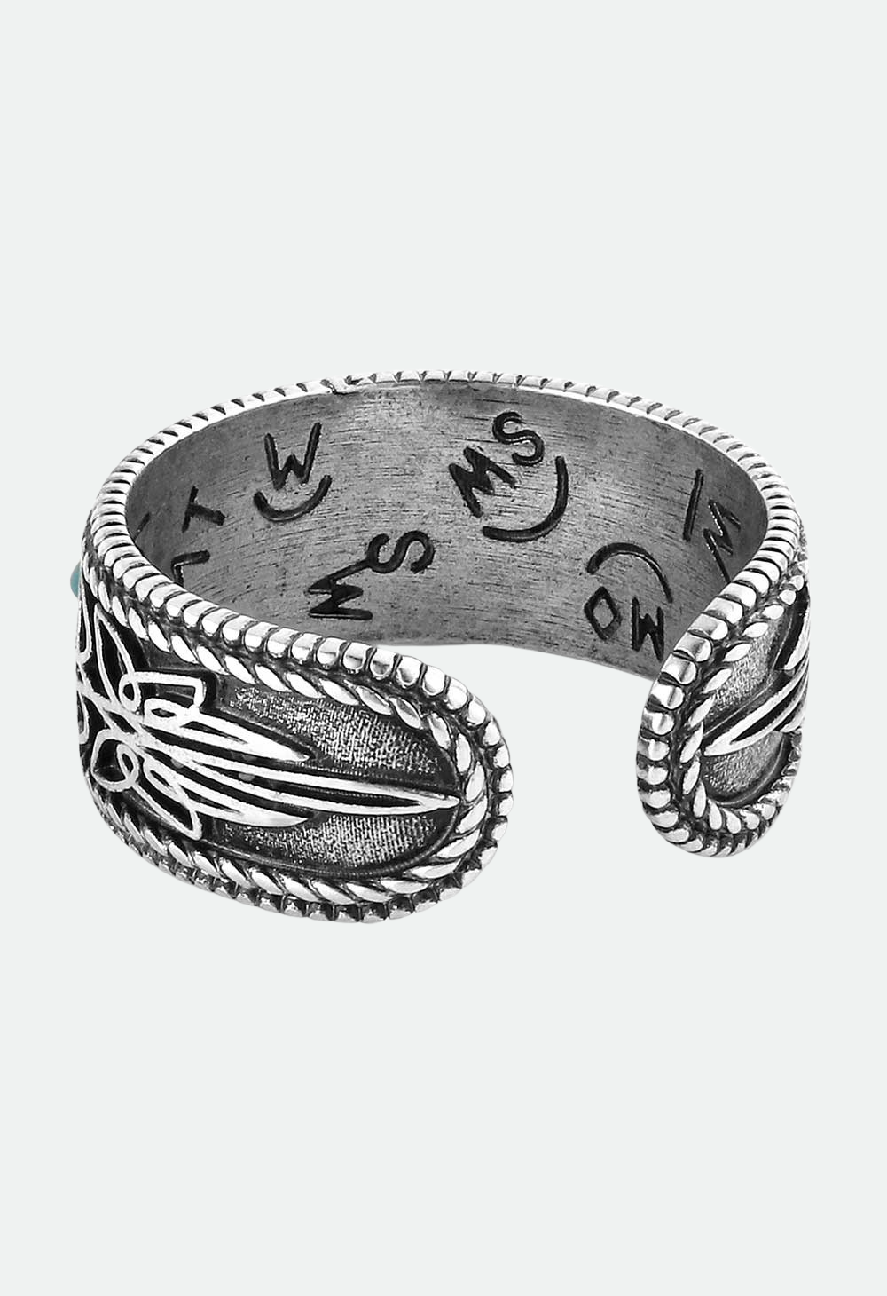 Montana Boot Stitch Turquoise Open Ring