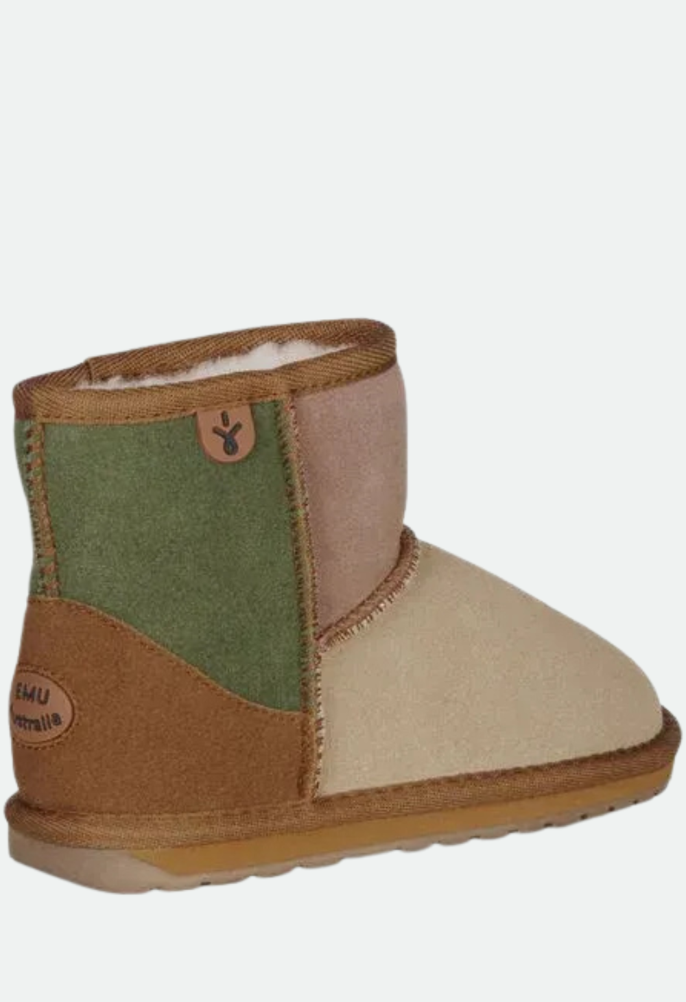 EMU AUSTRALIA LITTLE KIDS WALLABY MINI PATCHWORK - CHESTNUT