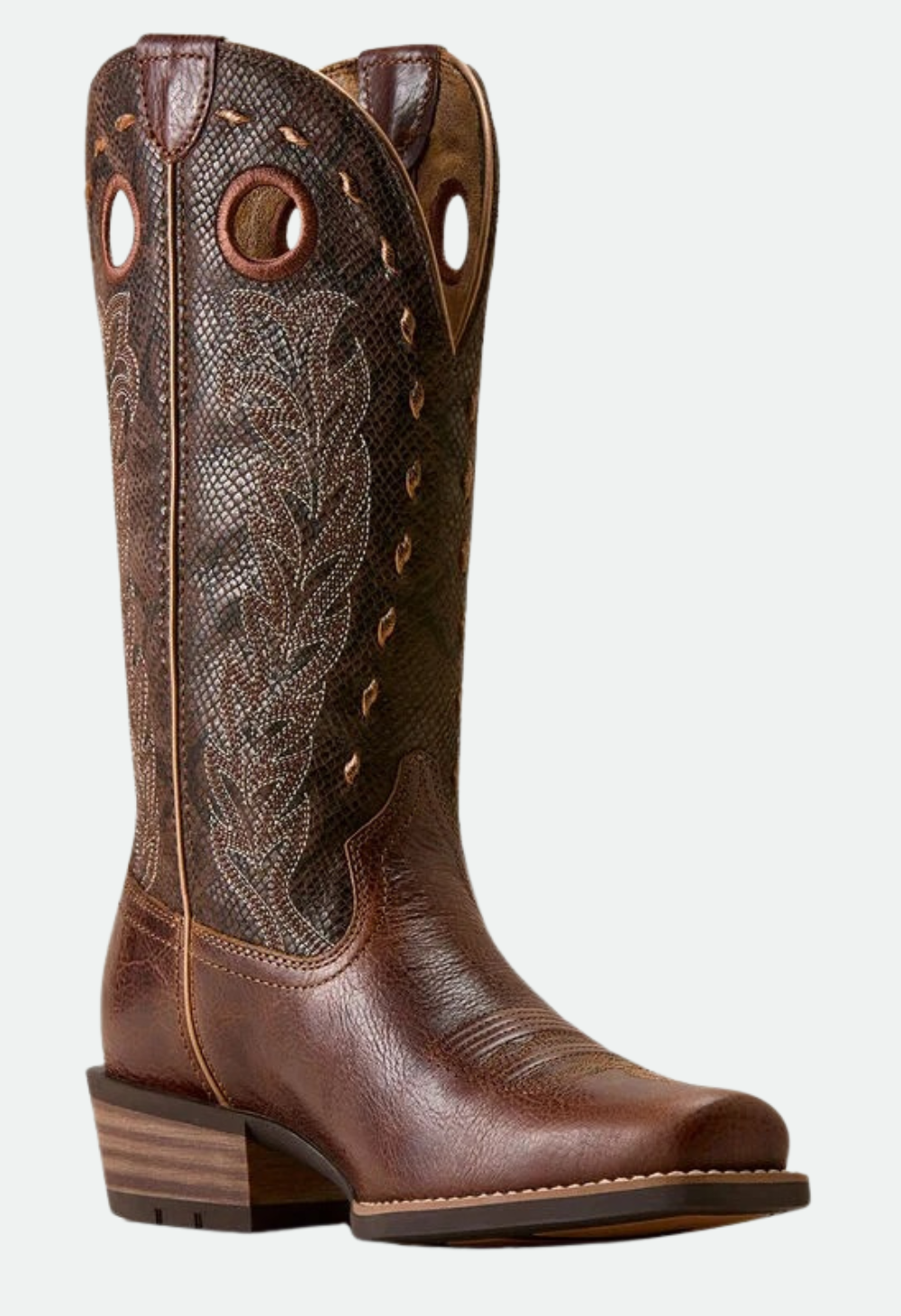 Ariat Women's Lucera Narrow Cutter Toe Western Boot - Deepest Tan|Chocolate Snake Print