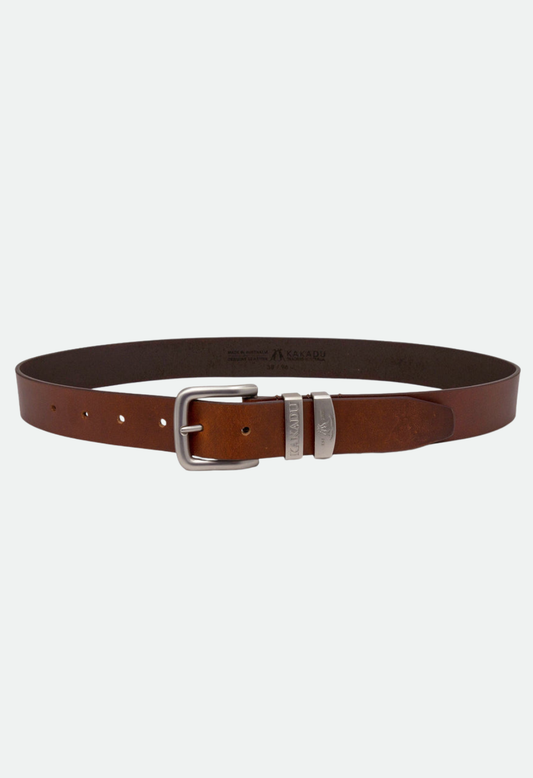 Kakadu Ironbark Belt Double Keeper - Cognac