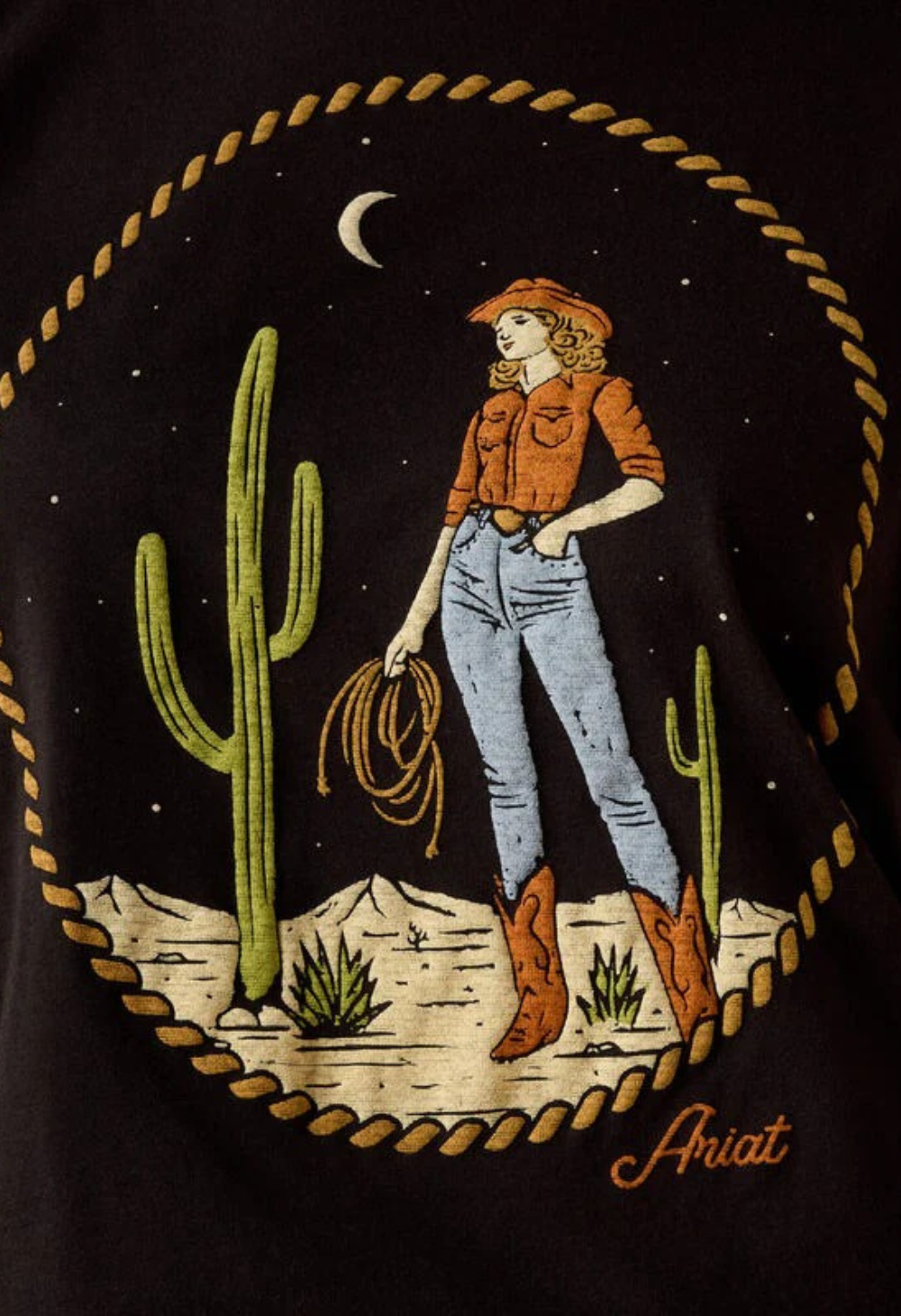Ariat Women's Night Sky Cowgirl T-Shirt - Black