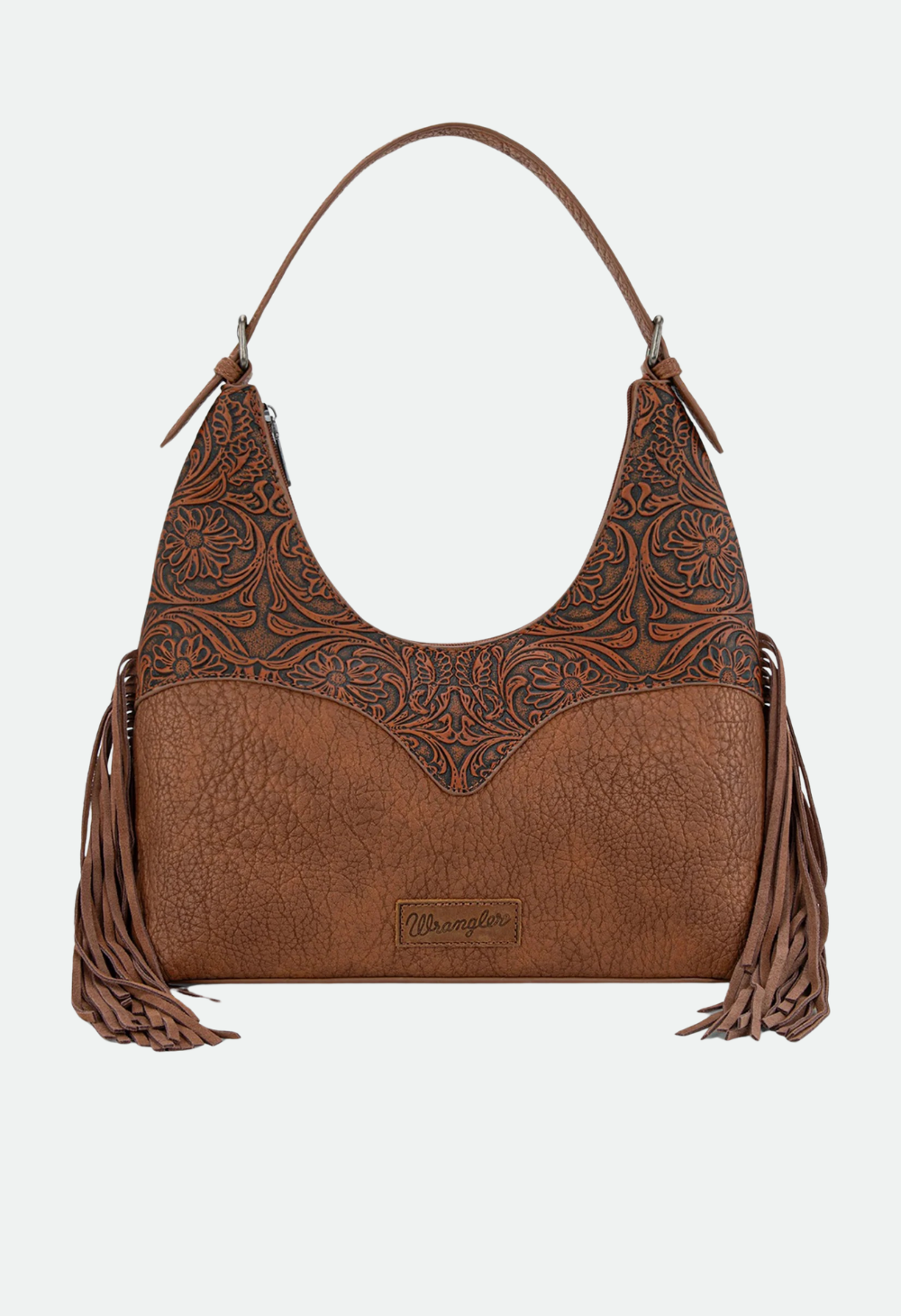 Wrangler Ladies Tooled Fringe Shoulder Bag