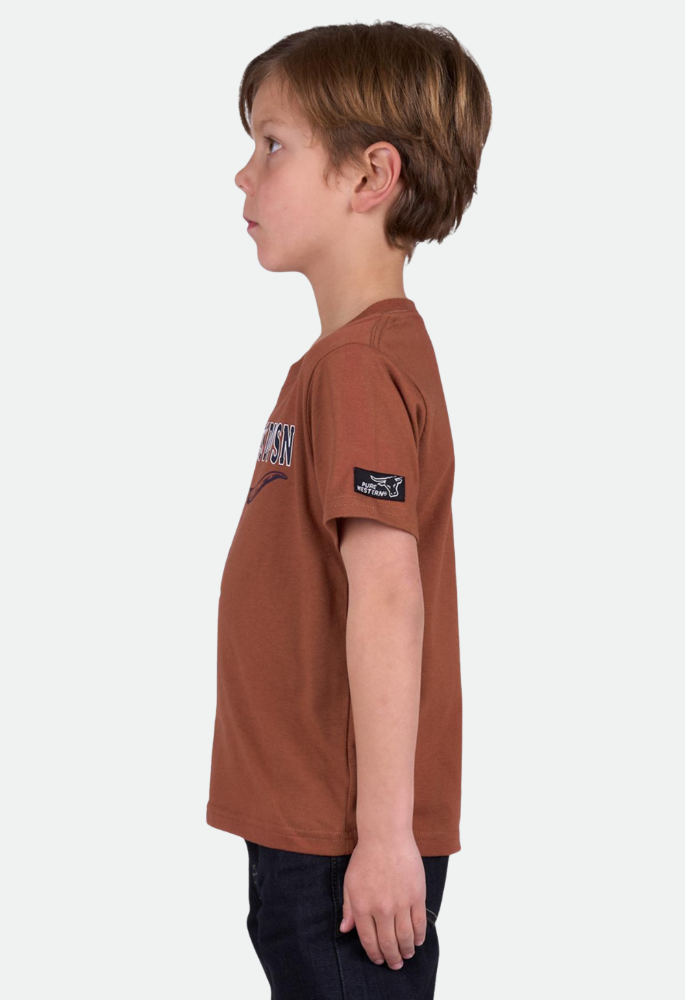 Pure Western Boy’s Mack Short Sleeve Tee - Rust – No Exchanges or Refunds