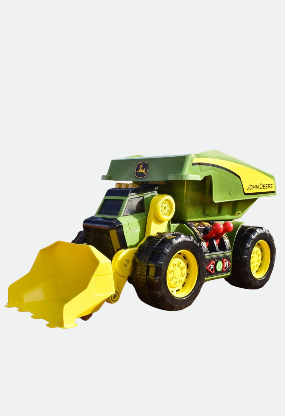 JOHN DEERE 46CM MOTORISED LIGHTS & SOUNDS 2-N-1 DIG & DUMP RIG 470273
