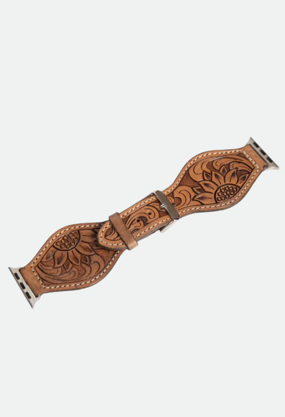 The Design Edge Women's Tooling Leather Rounded Apple Watch Strap – WS101