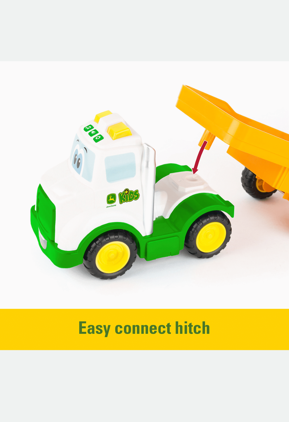 John Deere Lights & Sounds Farmin' Friends Toy Hauling Set with Truck and Backhoe Tractor