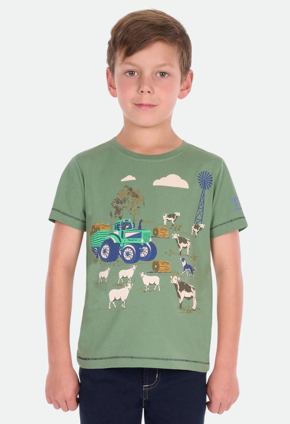 Thomas Cook Boys Joey Short Sleeve Tee - Light Green