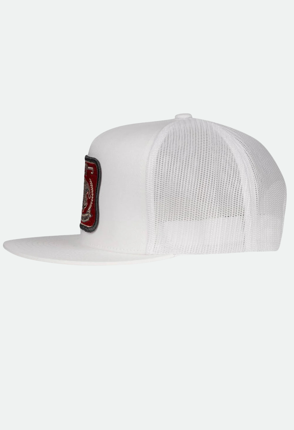 Lazy J Ranch White Red America's Best Brand Classic Five Panel Trucker Hat