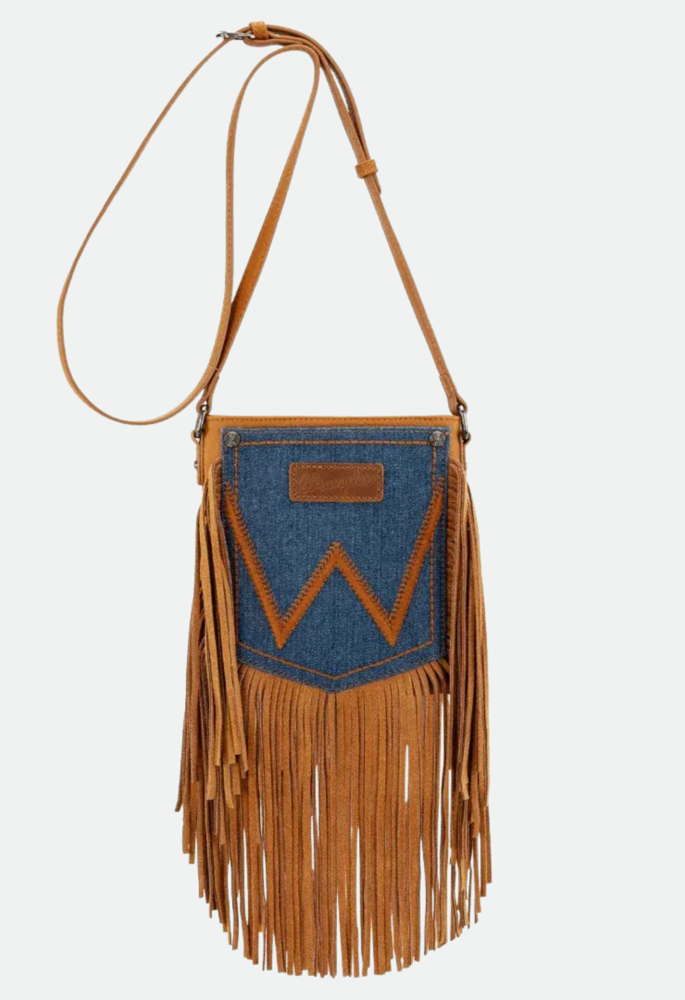 Wrangler Women's Denim Pocket Fringe Bag