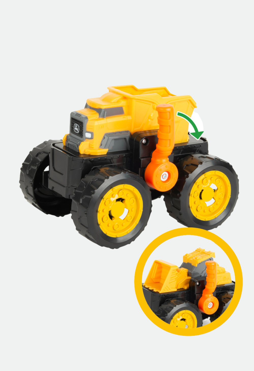 John Deere Monster Treads Flipper – 2-in-1 Truck & Loader