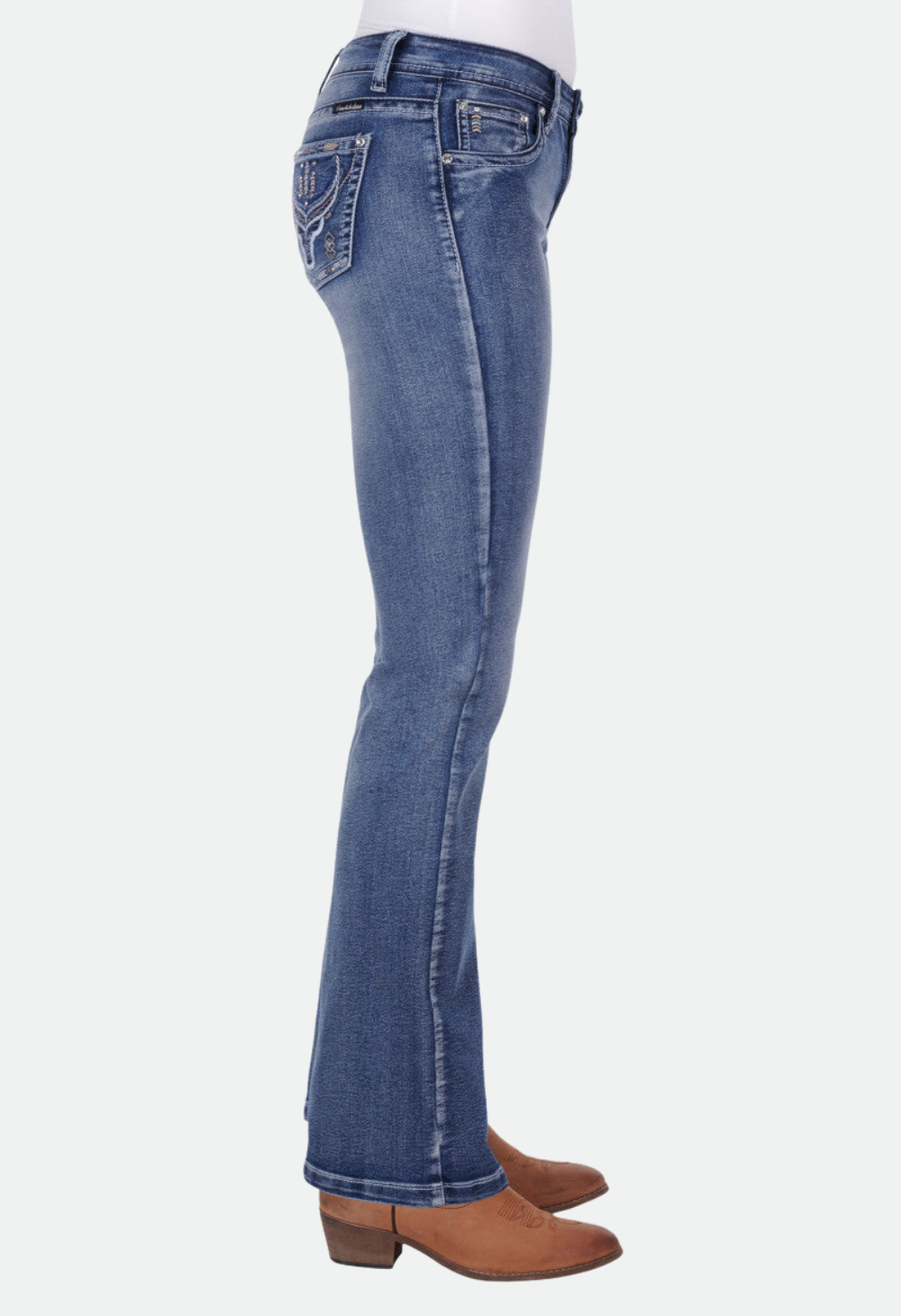 Pure Western Women's Steer Boot Cut Jean 32Leg