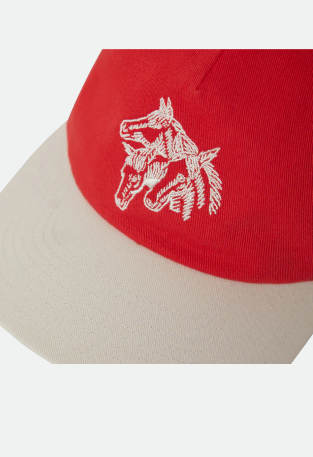 Brixton Round Up Lp Adjustable Hat - Washed Adrenaline Rush/White Cap