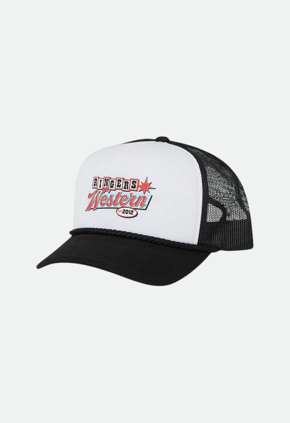 Ringers Western Roadsign Trucker Cap - Black / White