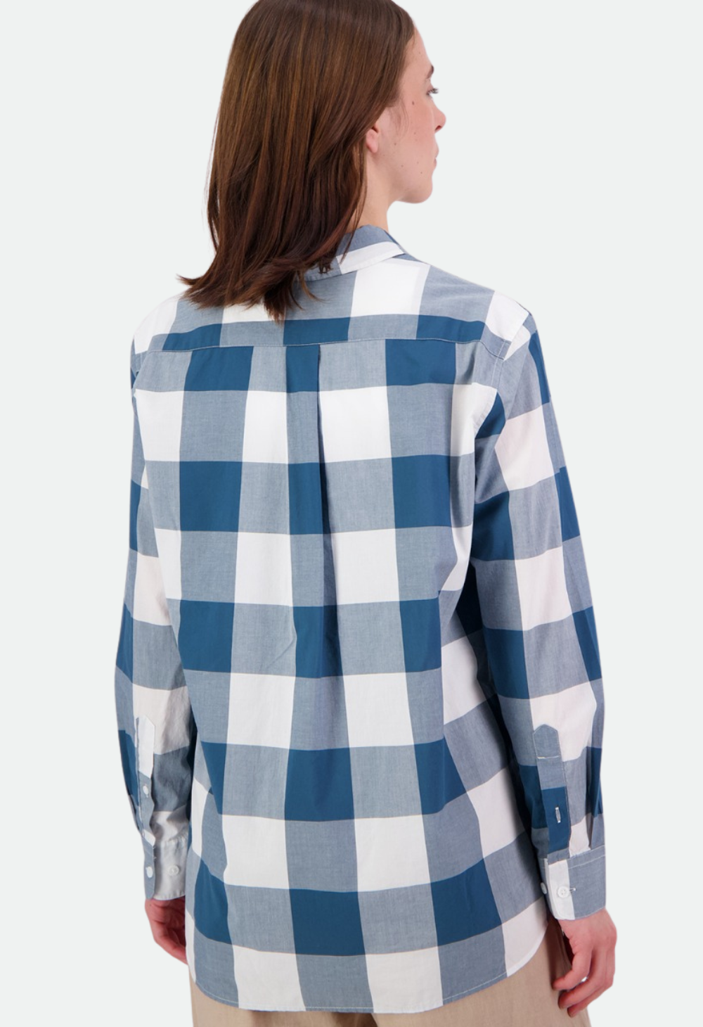 Swanndri Women's Coromandel Long Sleeve Shirt Tidal Teal White – No Exchanges or Refunds