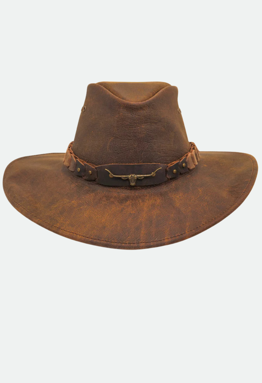 Kakadu Brumby Shapeable Leather Hat - Bark