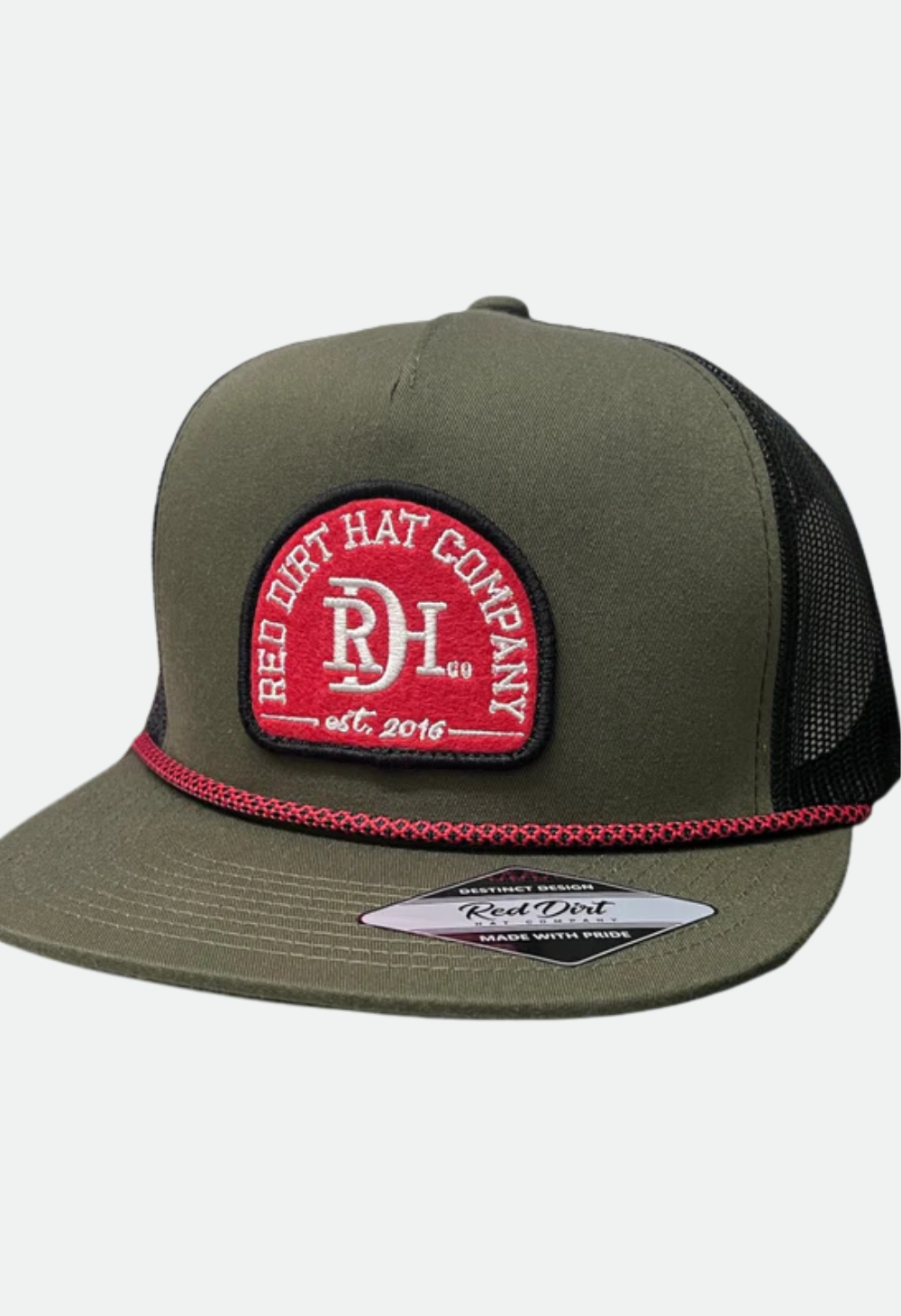 Red Dirt Hat Co. Ruger Olive & Black 5 Panel Snapback Hat RDHC-352