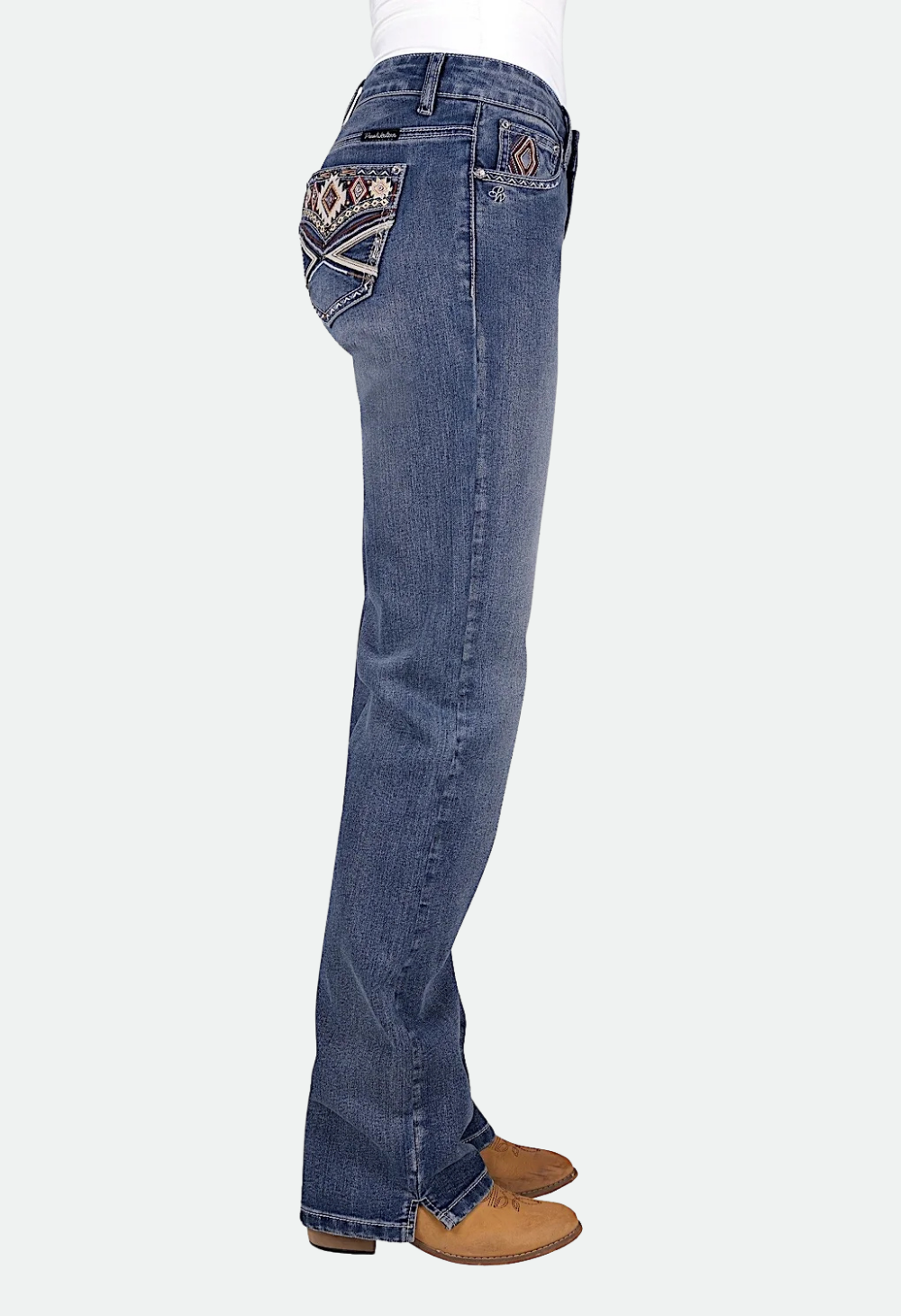 Pure Western Women's Rue Straight Leg Jean 34" Leg - Moonshine