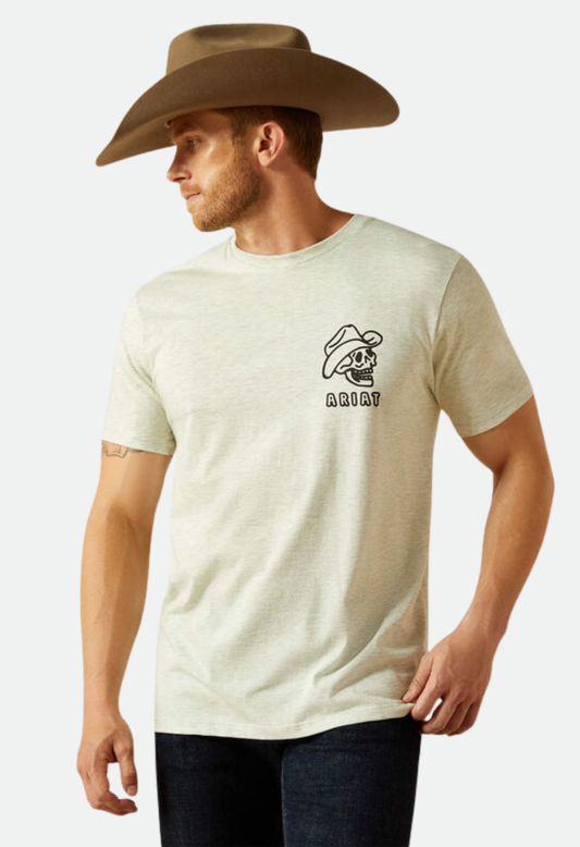 Ariat Men's Drinking Buddies T-Shirt -  OATMEAL HEATHER