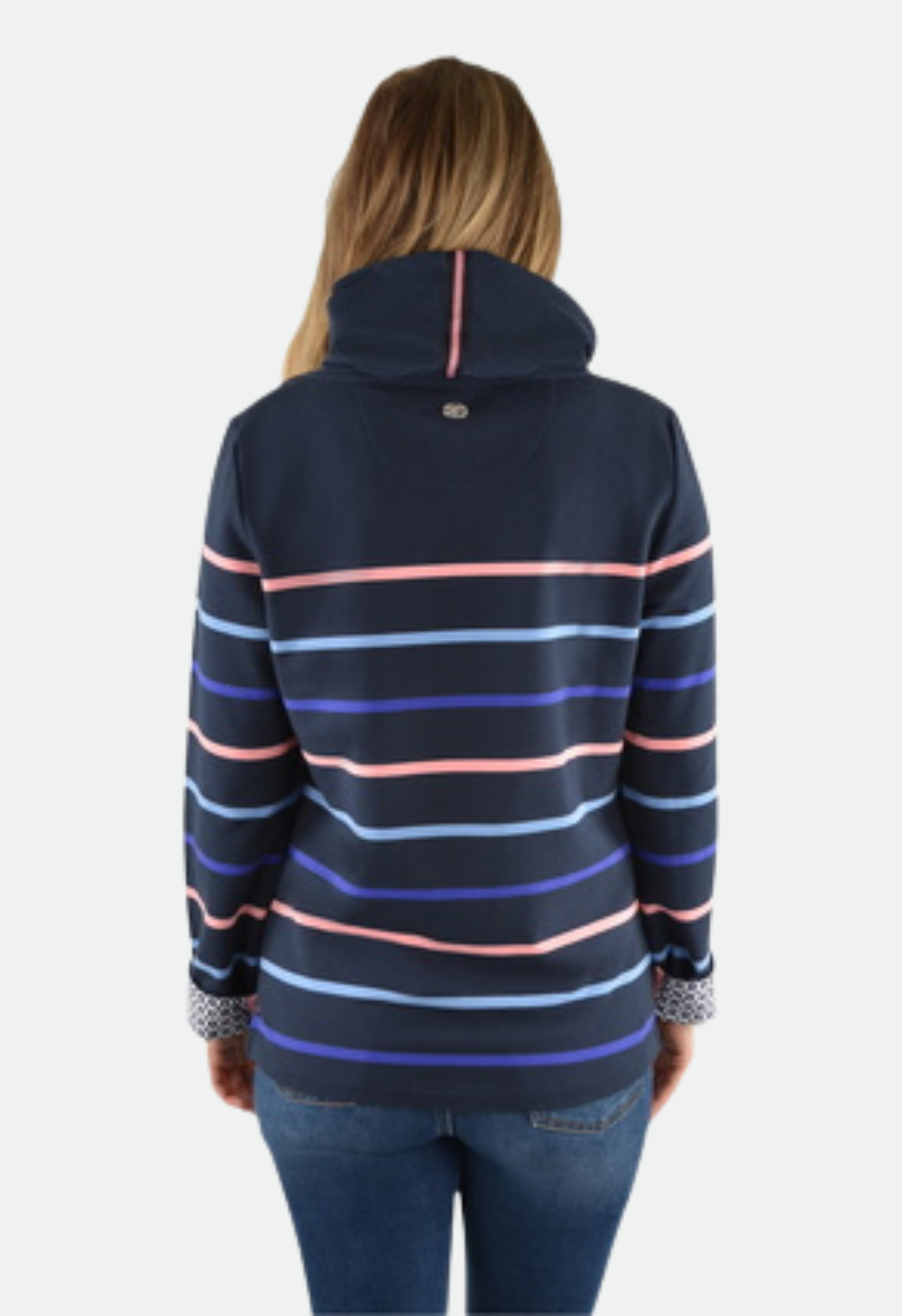 Thomas Cook Women’s Harrington Cowl Neck L/S Sweat (Navy/Multi)