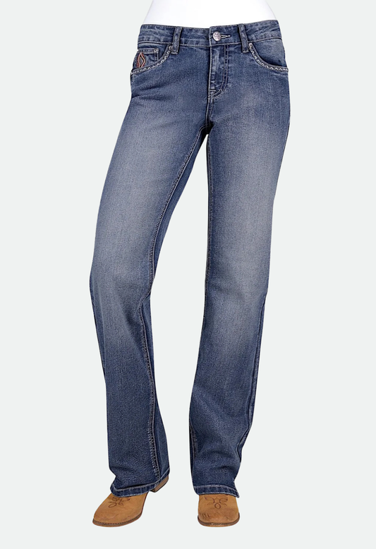 Pure Western Women's Rue Straight Leg Jean 34" Leg - Moonshine