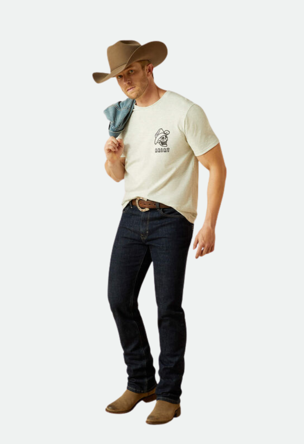 Ariat Men's Drinking Buddies T-Shirt -  OATMEAL HEATHER