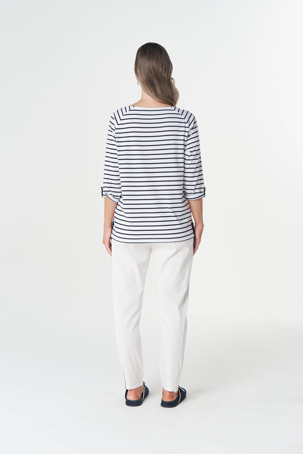 Goondiwindi Cotton Track ¾ Sleeve Stripe Cotton Jersey