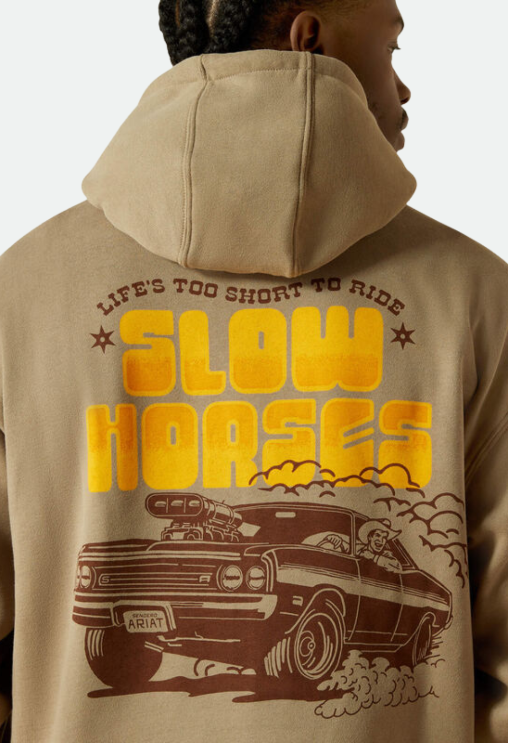 Ariat Men's Sendero Slow Horses Hoodie - Brindle