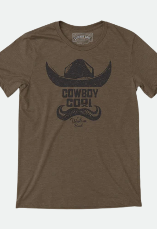 Cowboy Cool Men's Mustache Man T-Shirt