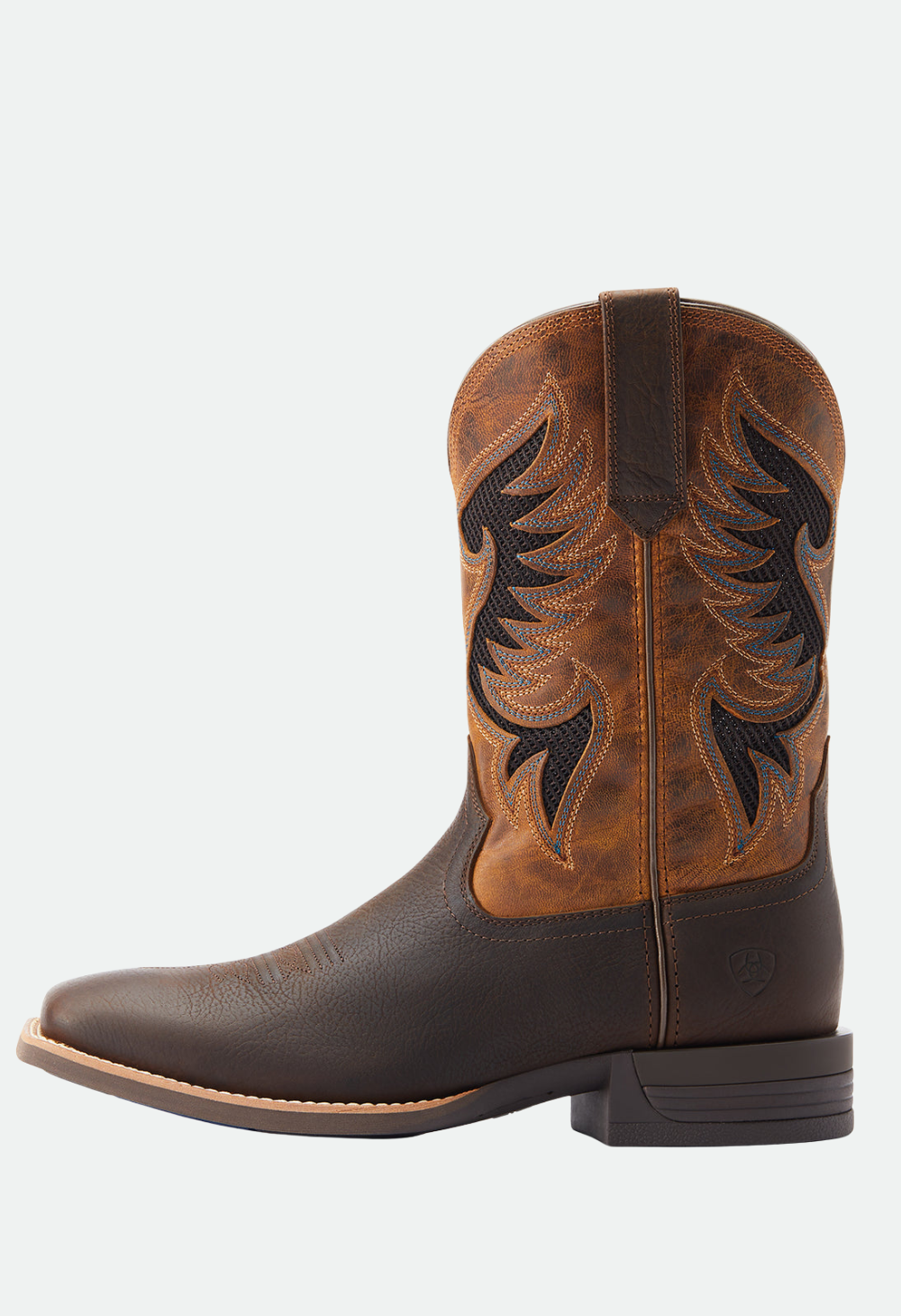 Ariat Men's Cowpuncher VentTEK Cowboy Boot (Dark Brown/Golden Mustard)