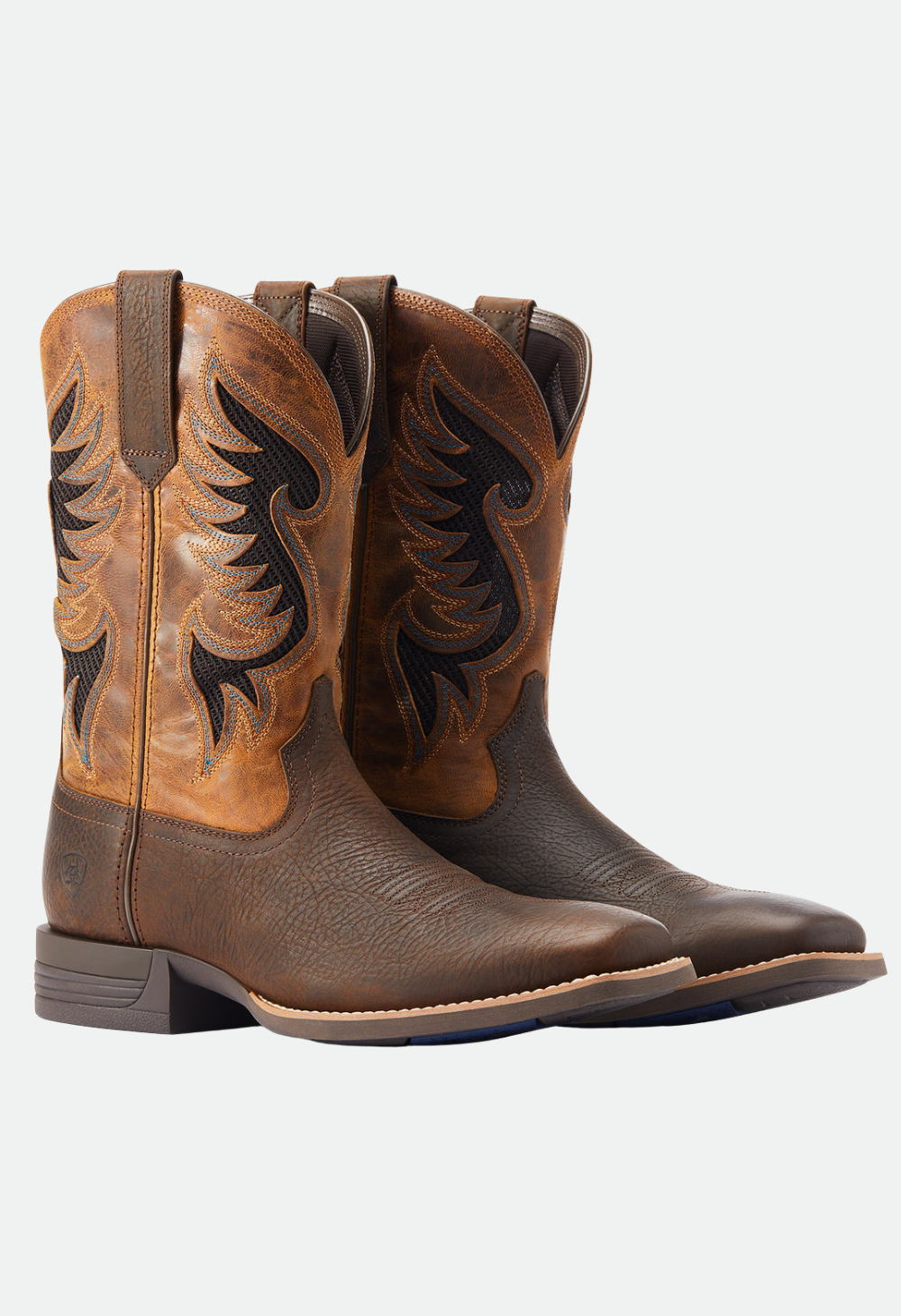 Ariat Men's Cowpuncher VentTEK Cowboy Boot (Dark Brown/Golden Mustard)