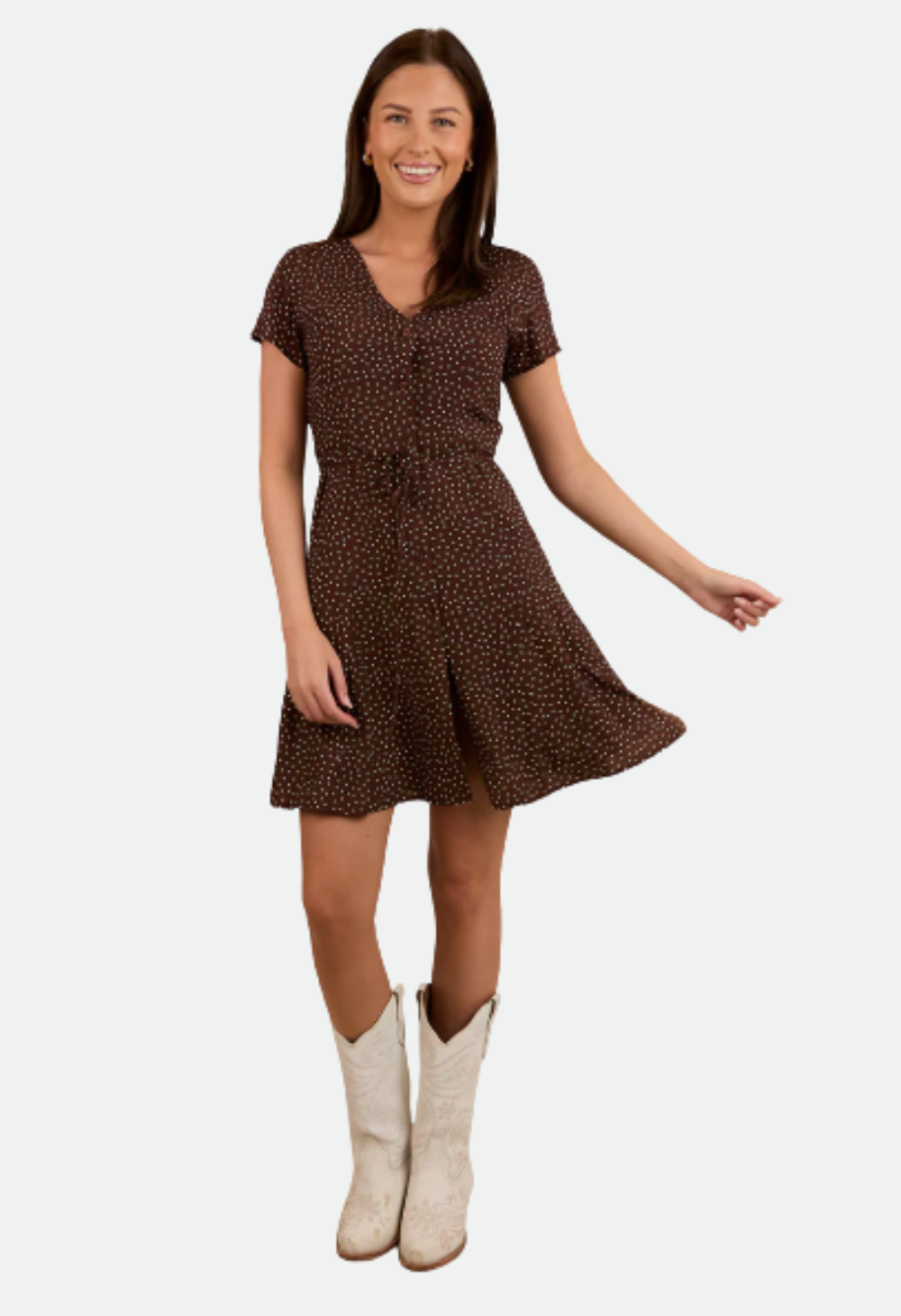 Ringers Western Womens Marrabel Mini Dress - Chocolate / White