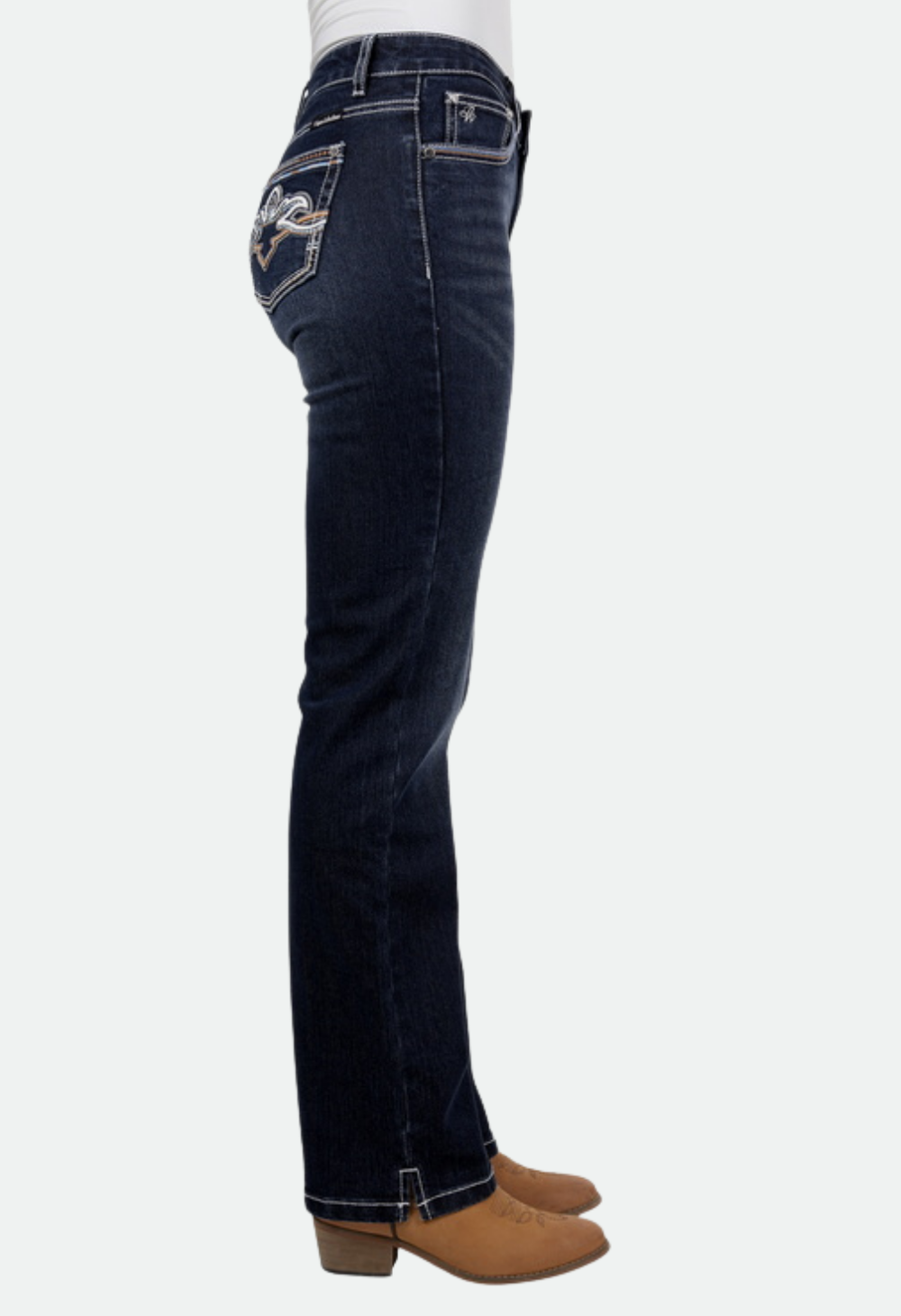 Pure Western Women's Mia Straight Leg Jean 32L (Evening Sky)