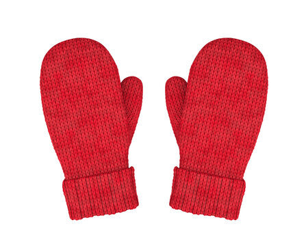 Avenel Kids Stretch Acrylic Mitten - Red