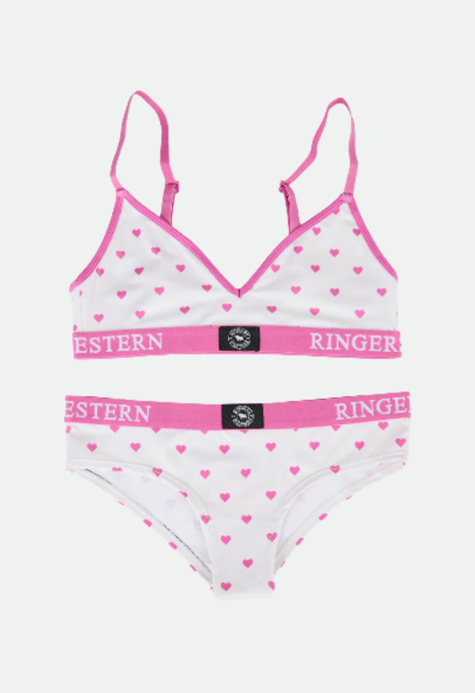 Ringers Western Women Lets Get Rowdy Underwear Set - Candy/White