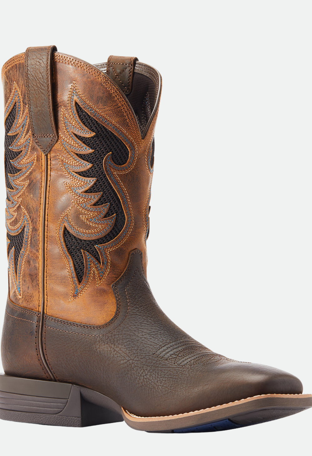 Ariat Men's Cowpuncher VentTEK Cowboy Boot (Dark Brown/Golden Mustard)