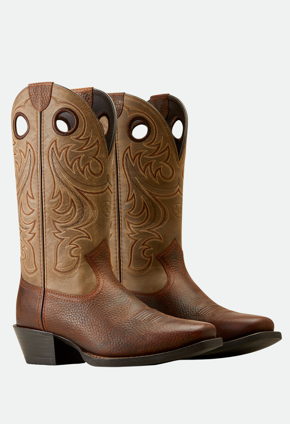 Ariat Men's Sport Square Toe (Brown Oiled Rowdy / Brown Bomber)