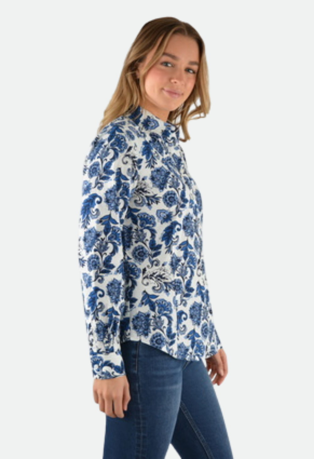 Thomas Cook Women’s Joanna Long Sleeve Shirt (Blue/White)