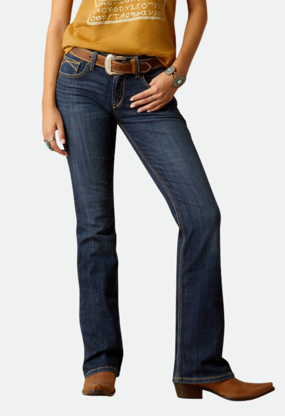 ARIAT WMS PERFECT RISE BOOT CUT DESIREE -  MIDNIGHT