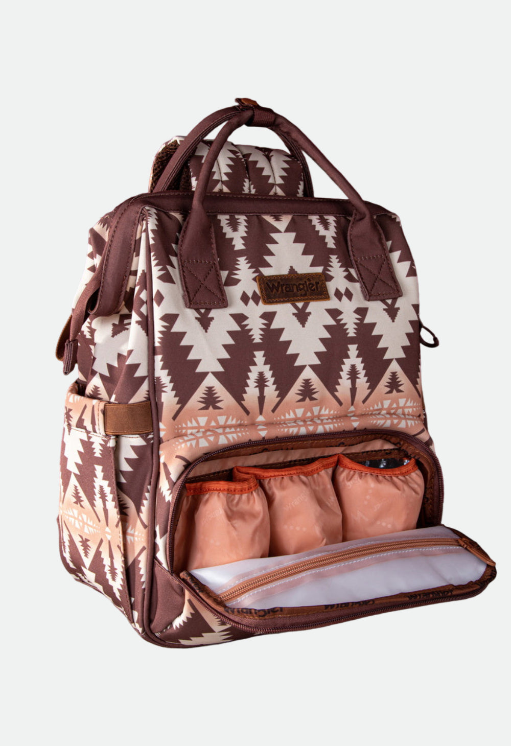 WRANGLER SOUTHWESTERN BACKPACK BABY BAG (S24/25)_MOCHA