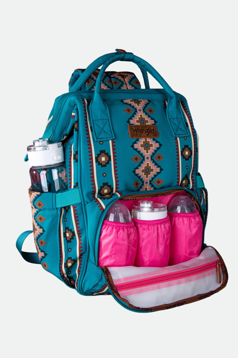 WRANGLER SOUTHWESTERN BACKPACK BABY BAG (S24/25)_TURQUOISE