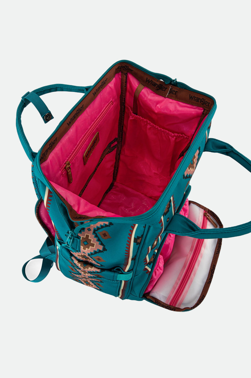 WRANGLER SOUTHWESTERN BACKPACK BABY BAG (S24/25)_TURQUOISE