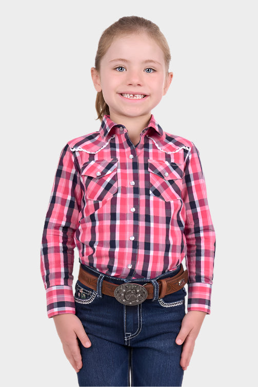 PURE WESTERN GIRLS LULU L/S SHIRT (CORAL)