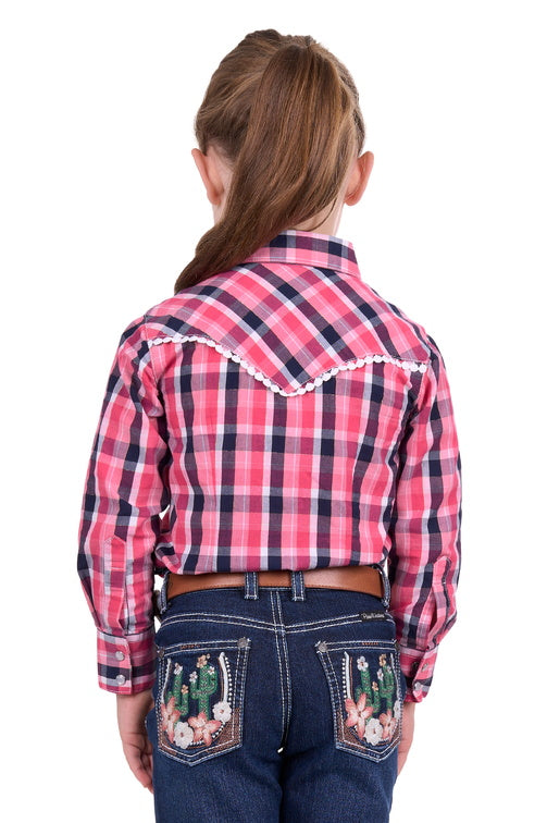 PURE WESTERN GIRLS LULU L/S SHIRT (CORAL)